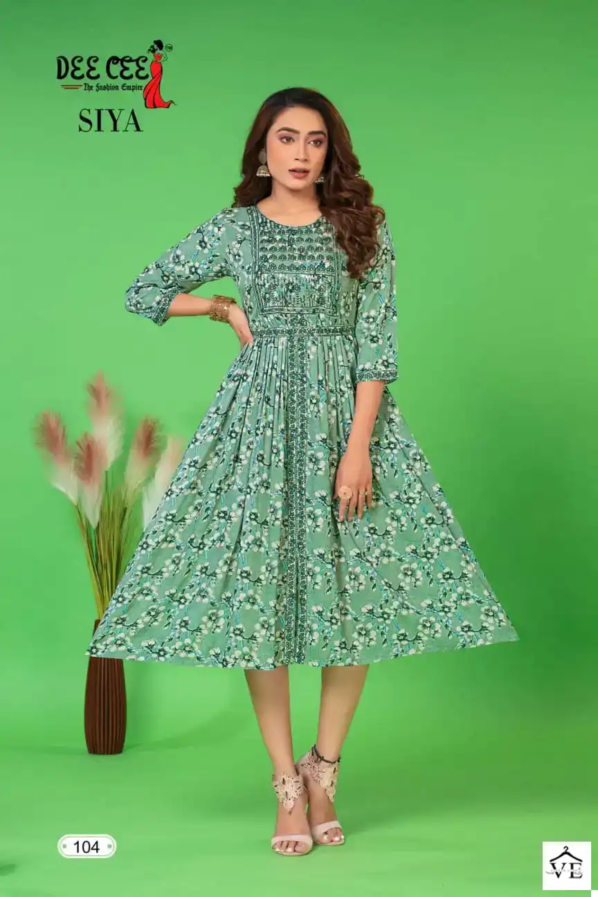Deecee Siya Heavy Rayon Wholesale Long Kurtis Catalog — Wholesale Kurtis, MPA wholesale from Surat - Gallery Image 3