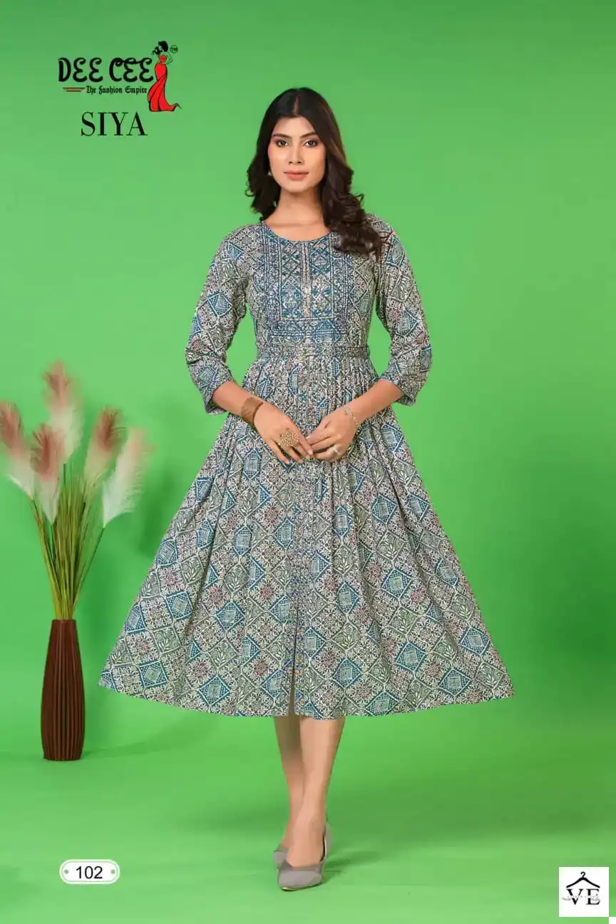 Deecee Siya Heavy Rayon Wholesale Long Kurtis Catalog — Wholesale Kurtis, MPA wholesale from Surat - Gallery Image 5