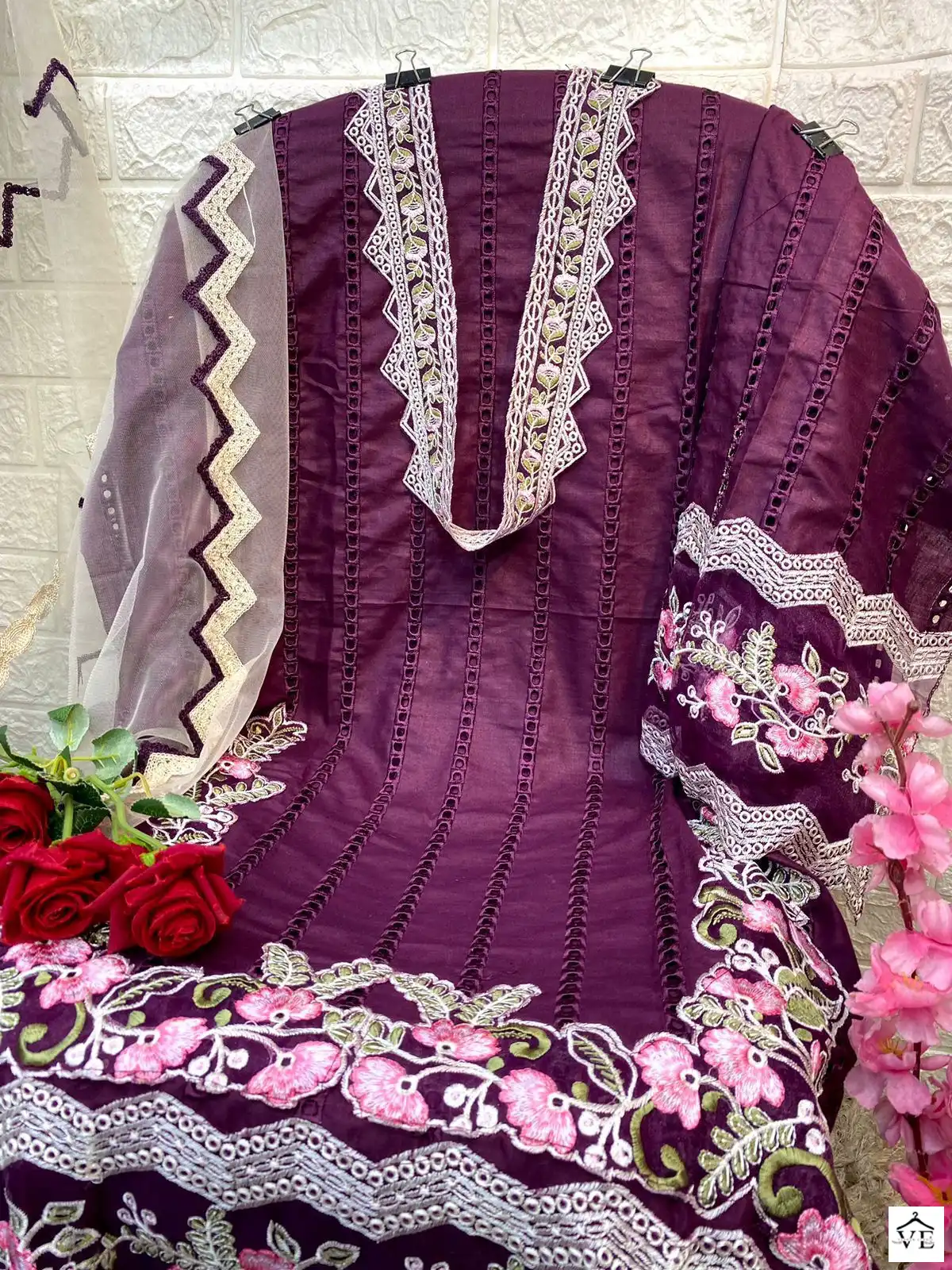 Vardan Ethnic SF-143 Cambric Cotton Wholesale Designer Pakistani Salwar Suit — Wholesale Salwar Suits, MPA wholesale from Surat — view 5