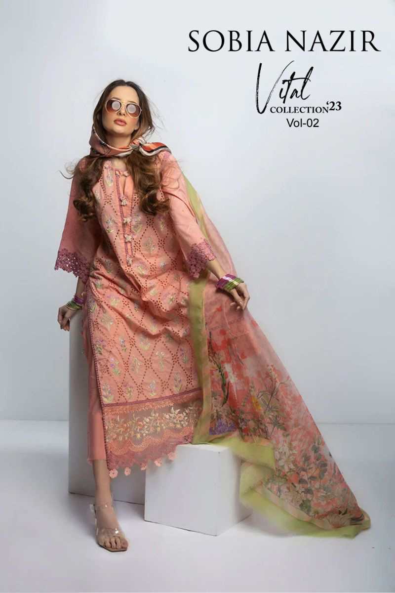 Hazzel Sobia Nazir Vol 2 Cotton Wholesale Pakistani Salwar Suit Catalog — Wholesale Salwar Suits, MPA wholesale from Surat - Gallery Image 3
