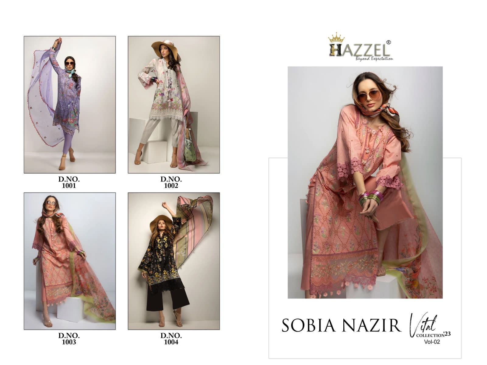 Hazzel Sobia Nazir Vol 2 Cotton Wholesale Pakistani Salwar Suit Catalog — Wholesale Salwar Suits, MPA wholesale from Surat — view 5