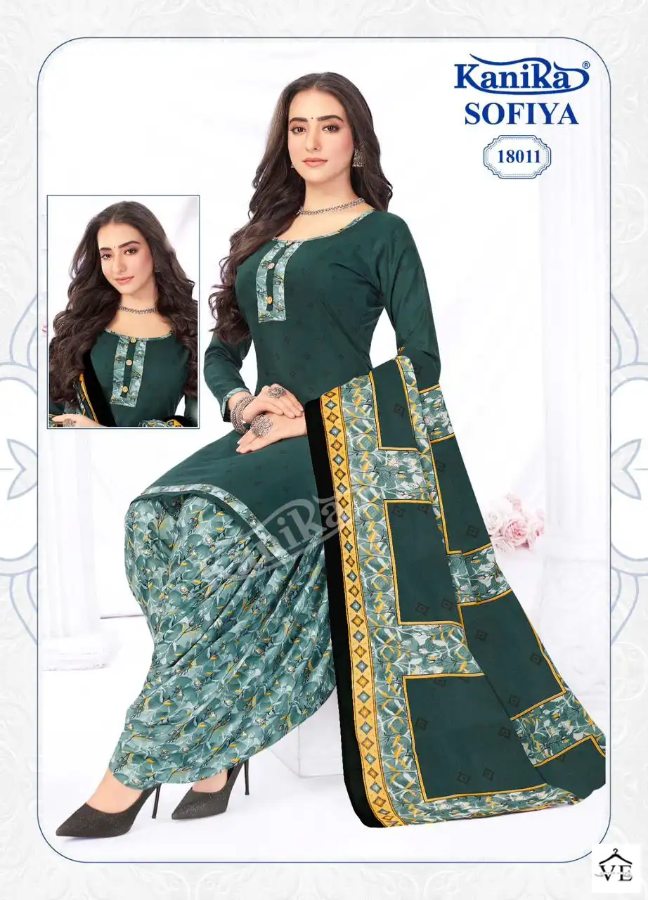 Kanika Sofiya Vol 18 Mix Cotton Wholesale Readymade Salwar Suit Catalog — Wholesale Salwar Suits, MPA wholesale from Surat — view 12