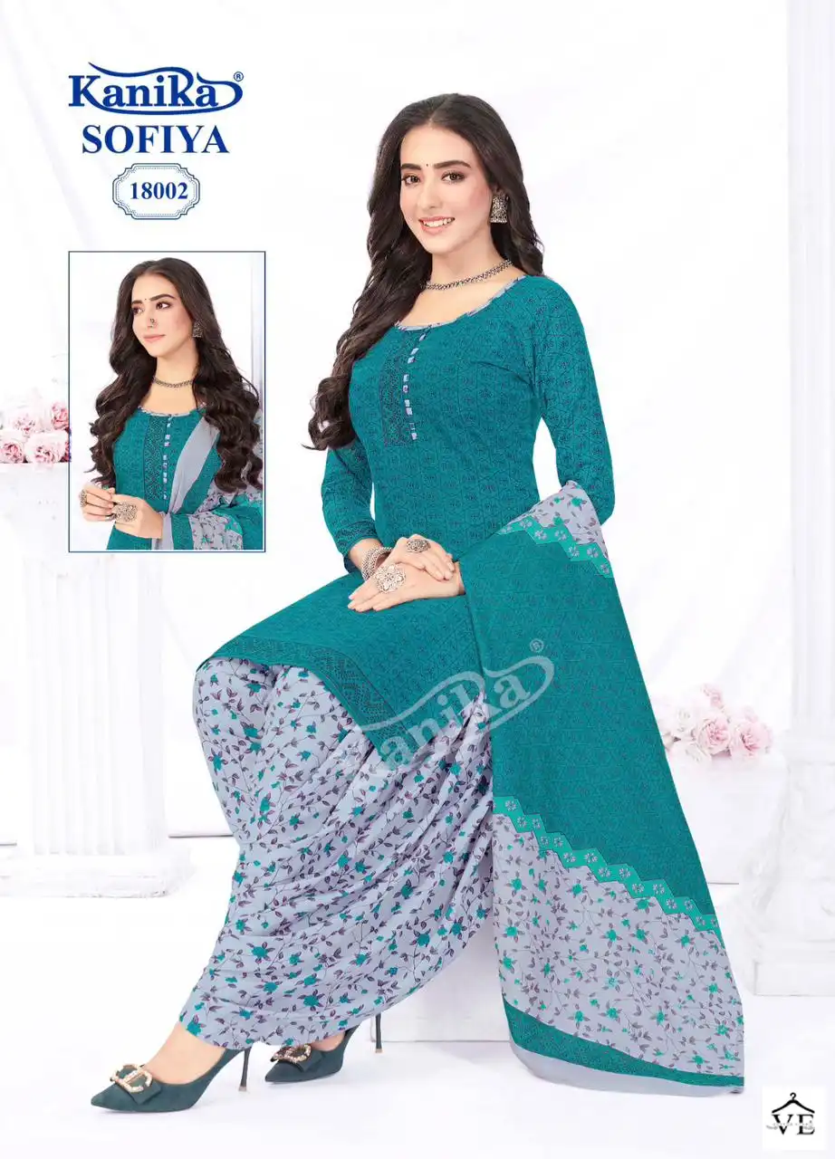 Kanika Sofiya Vol 18 Mix Cotton Wholesale Readymade Salwar Suit Catalog — Wholesale Salwar Suits, MPA wholesale from Surat — view 3