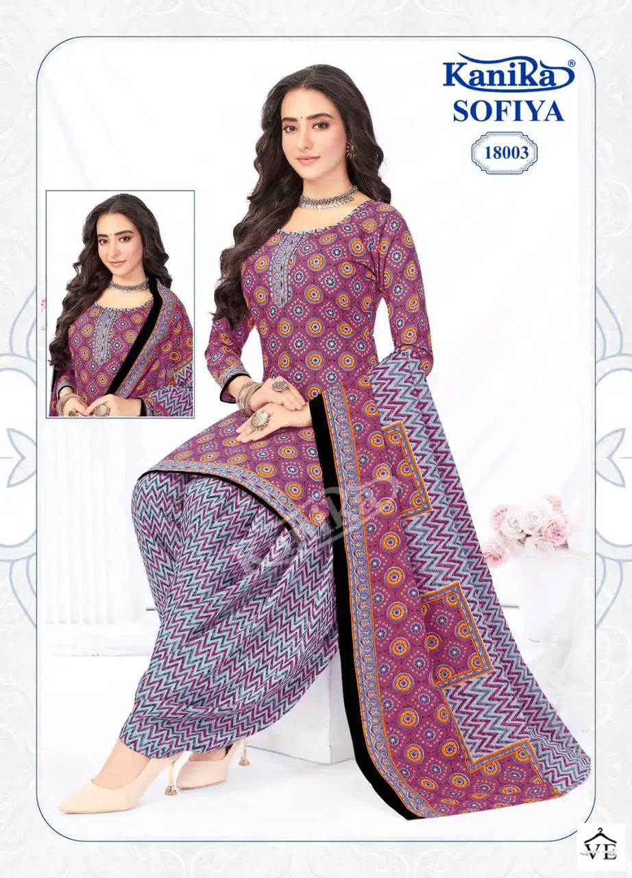 Kanika Sofiya Vol 18 Mix Cotton Wholesale Readymade Salwar Suit Catalog — Wholesale Salwar Suits, MPA wholesale from Surat — view 4