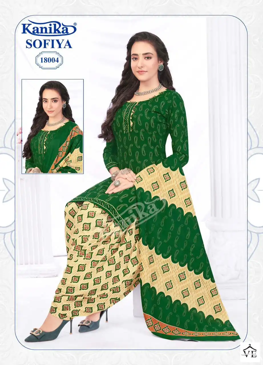 Kanika Sofiya Vol 18 Mix Cotton Wholesale Readymade Salwar Suit Catalog — Wholesale Salwar Suits, MPA wholesale from Surat — view 5