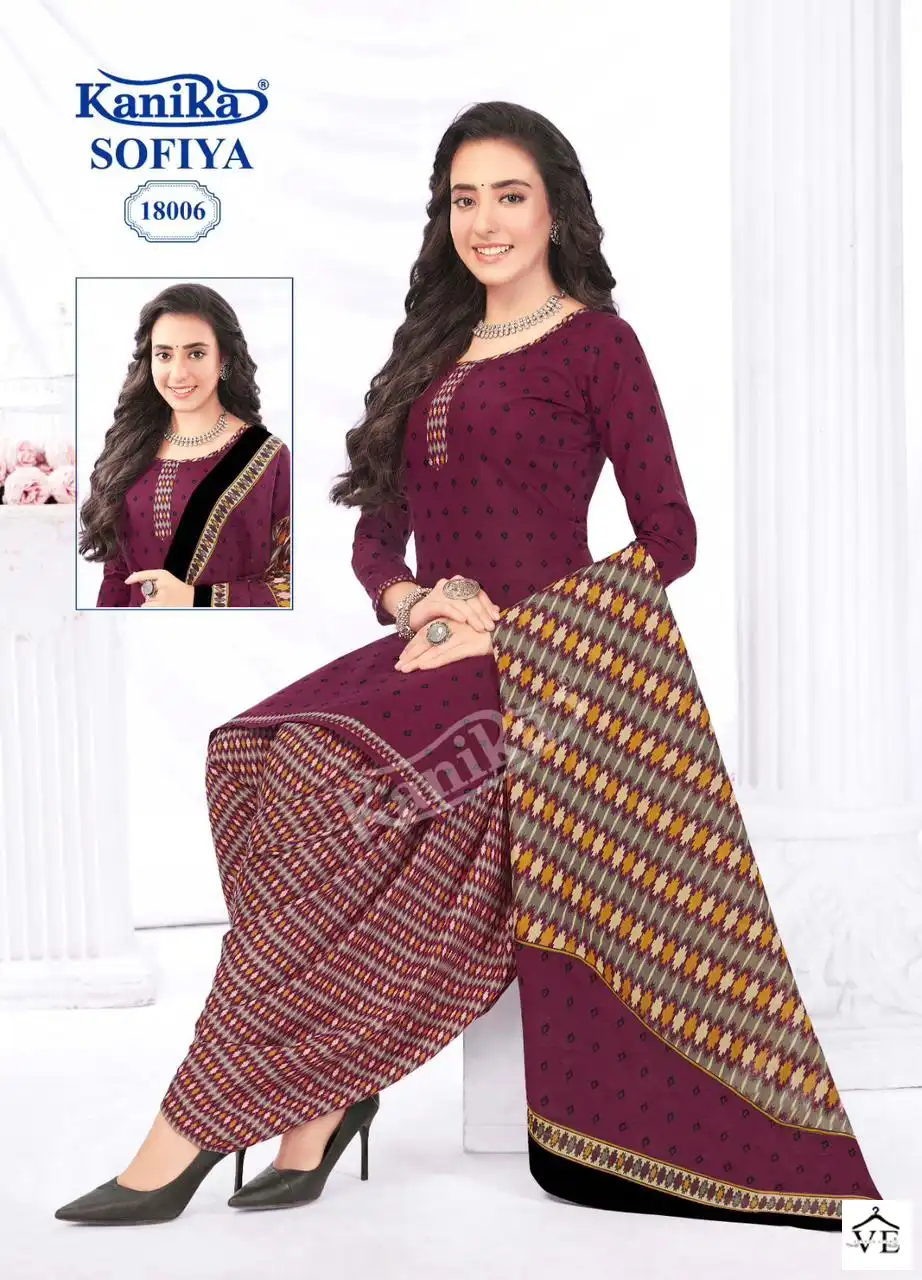 Kanika Sofiya Vol 18 Mix Cotton Wholesale Readymade Salwar Suit Catalog — Wholesale Salwar Suits, MPA wholesale from Surat — view 7