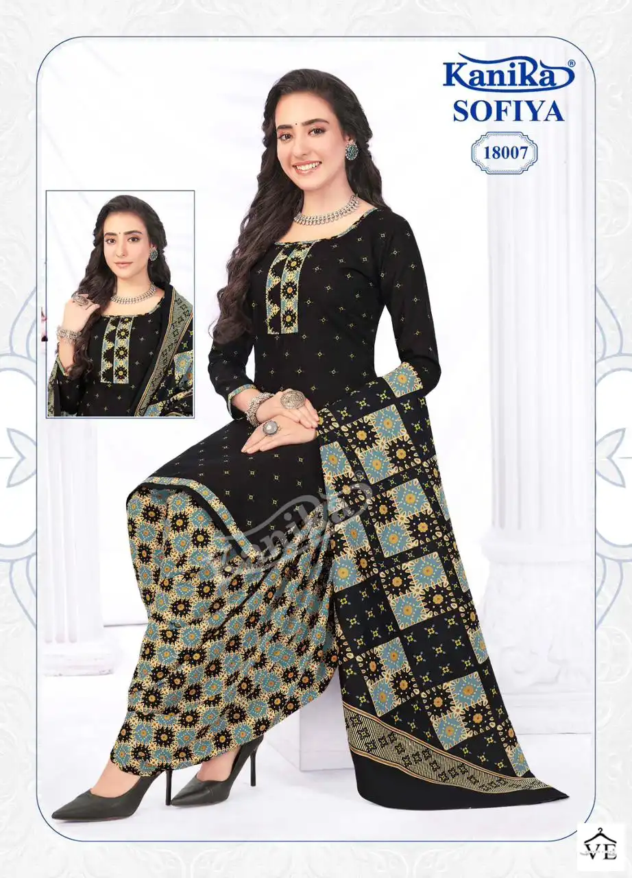 Kanika Sofiya Vol 18 Mix Cotton Wholesale Readymade Salwar Suit Catalog — Wholesale Salwar Suits, MPA wholesale from Surat — view 8