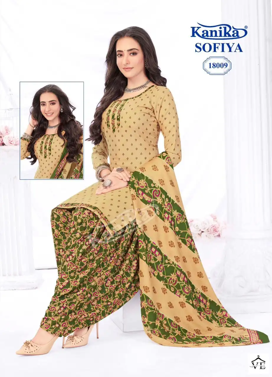 Kanika Sofiya Vol 18 Mix Cotton Wholesale Readymade Salwar Suit Catalog — Wholesale Salwar Suits, MPA wholesale from Surat — view 10