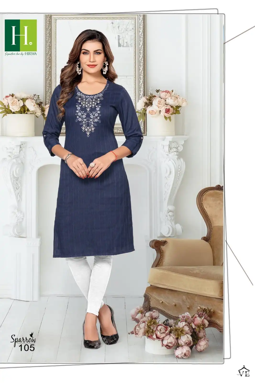 Hirwa Sparrow Bombay Rayon Wholesale Fancy Kurtis Catalog — Wholesale Kurtis, MPA wholesale from Surat - Gallery Image 3