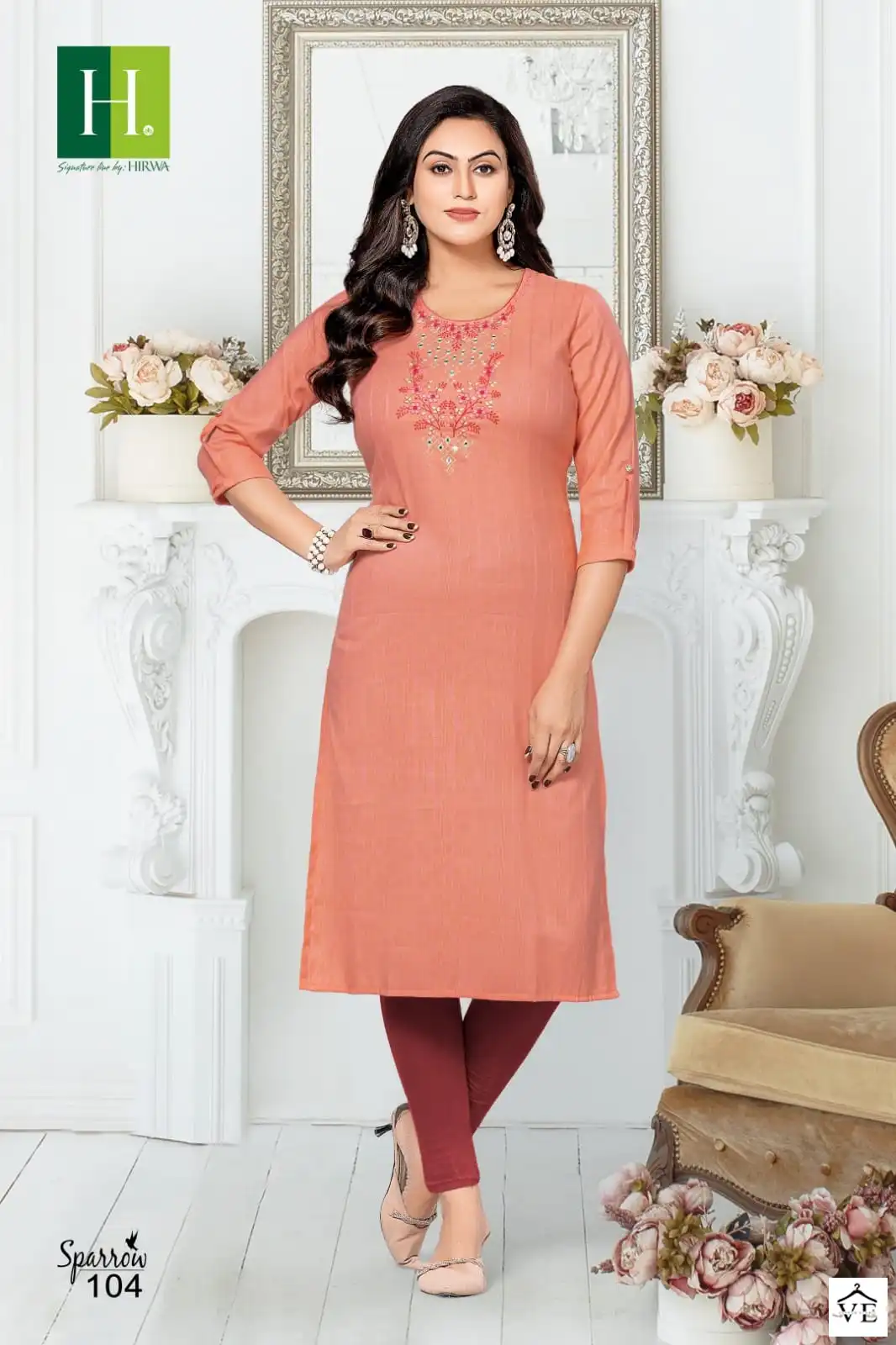 Hirwa Sparrow Bombay Rayon Wholesale Fancy Kurtis Catalog — Wholesale Kurtis, MPA wholesale from Surat - Gallery Image 4