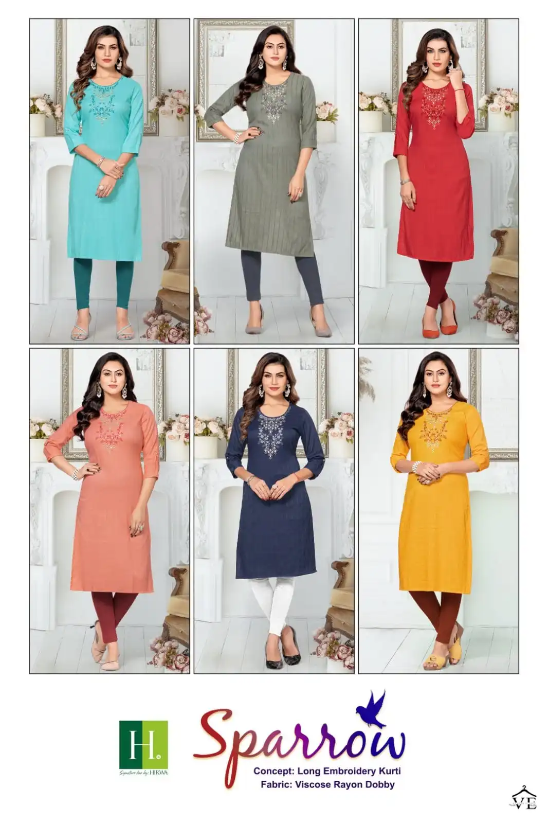 Hirwa Sparrow Bombay Rayon Wholesale Fancy Kurtis Catalog — Wholesale Kurtis, MPA wholesale from Surat — view 7