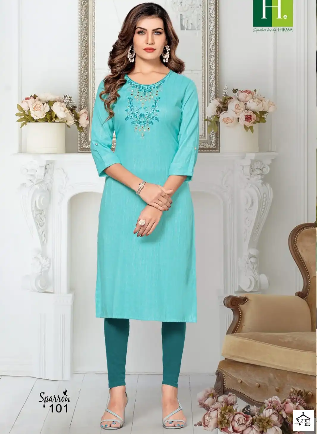 Hirwa Sparrow Bombay Rayon Wholesale Fancy Kurtis Catalog — Wholesale Kurtis, MPA wholesale from Surat — view 1