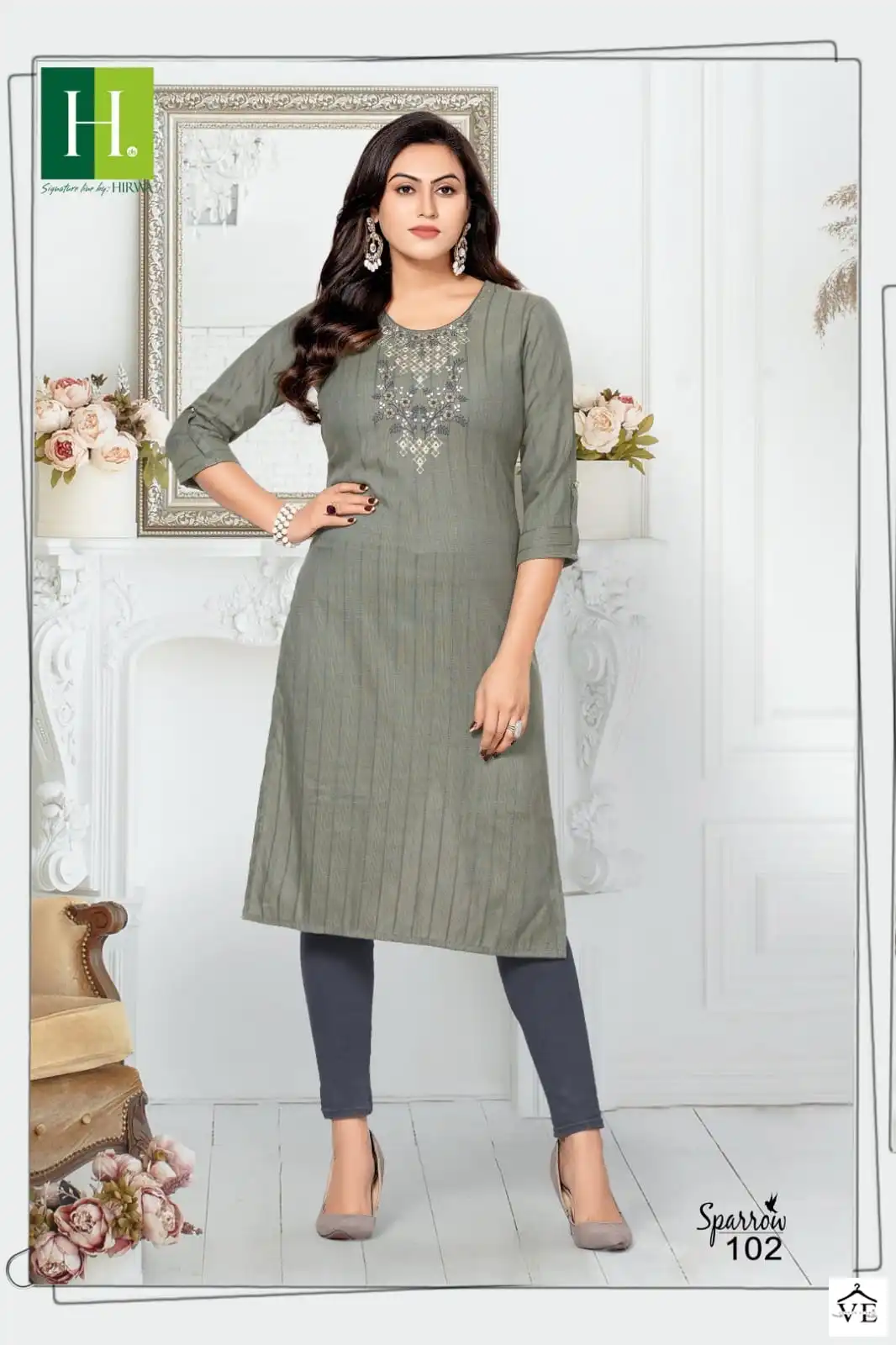 Hirwa Sparrow Bombay Rayon Wholesale Fancy Kurtis Catalog — Wholesale Kurtis, MPA wholesale from Surat - Gallery Image 6