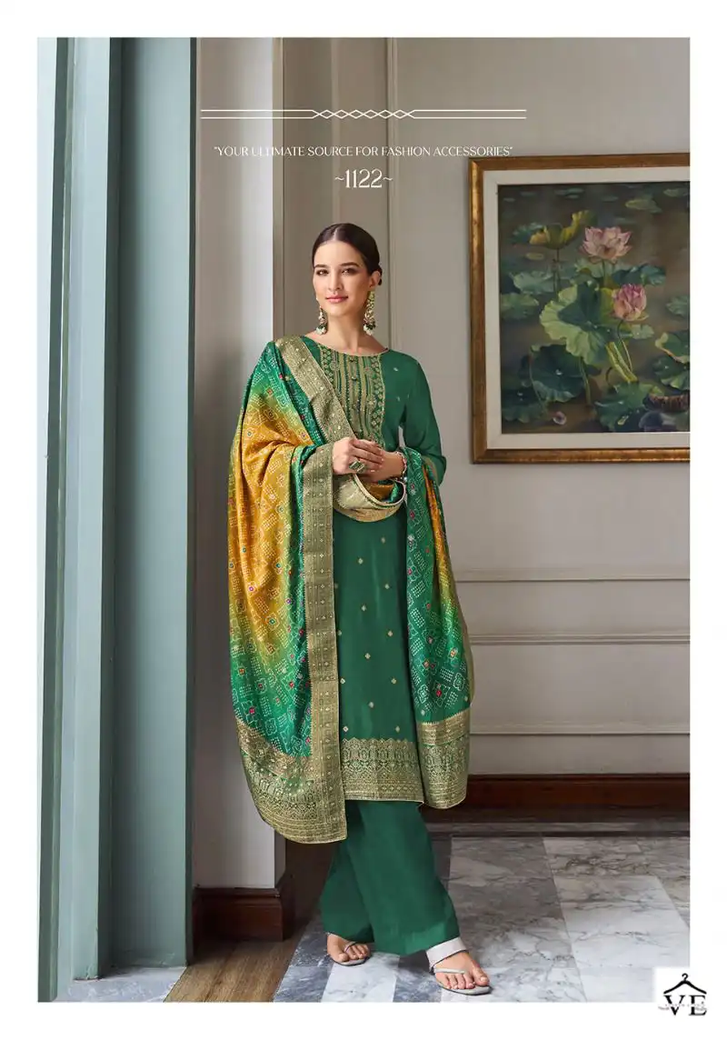 Rashi Sringaar Pure Muslin Jacquard Wholesale Salwar Suit Catalog — Wholesale Salwar Suits, MPA wholesale from Surat — view 6