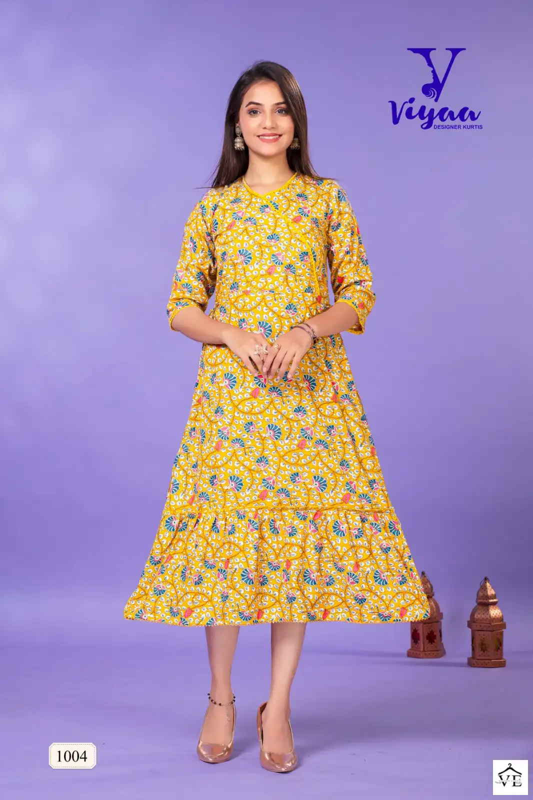 Viyaa Starbuck V1 Pure Rayon Wholesale Fancy Long Kurtis Catalog — Wholesale Kurtis, MPA wholesale from Surat - Gallery Image 6