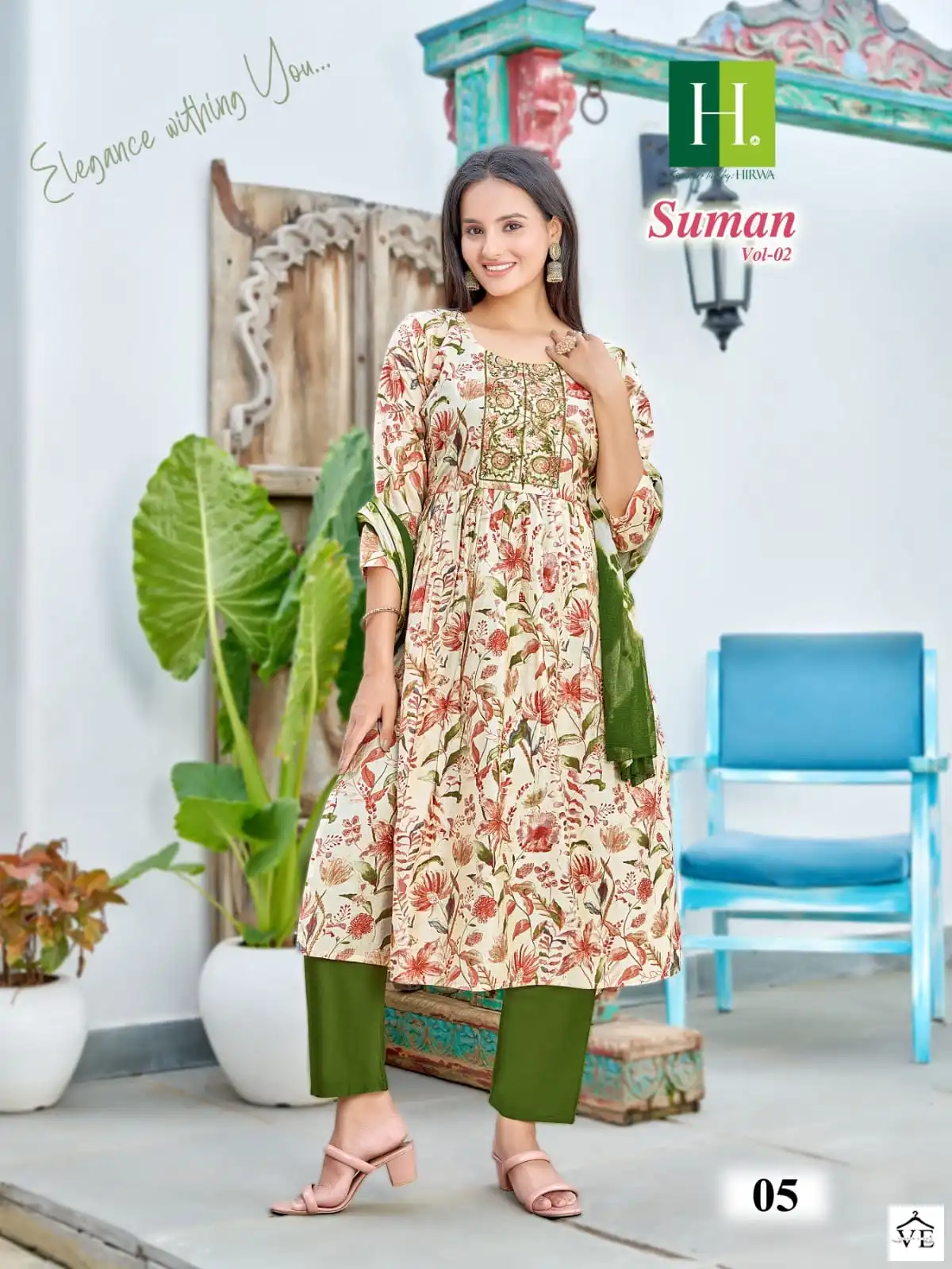 Hirwa Suman Vol 2 Heavy Modal Wholesale Readymade Salwar Suit Catalog — Wholesale Salwar Suits, MPA wholesale from Surat - Gallery Image 4