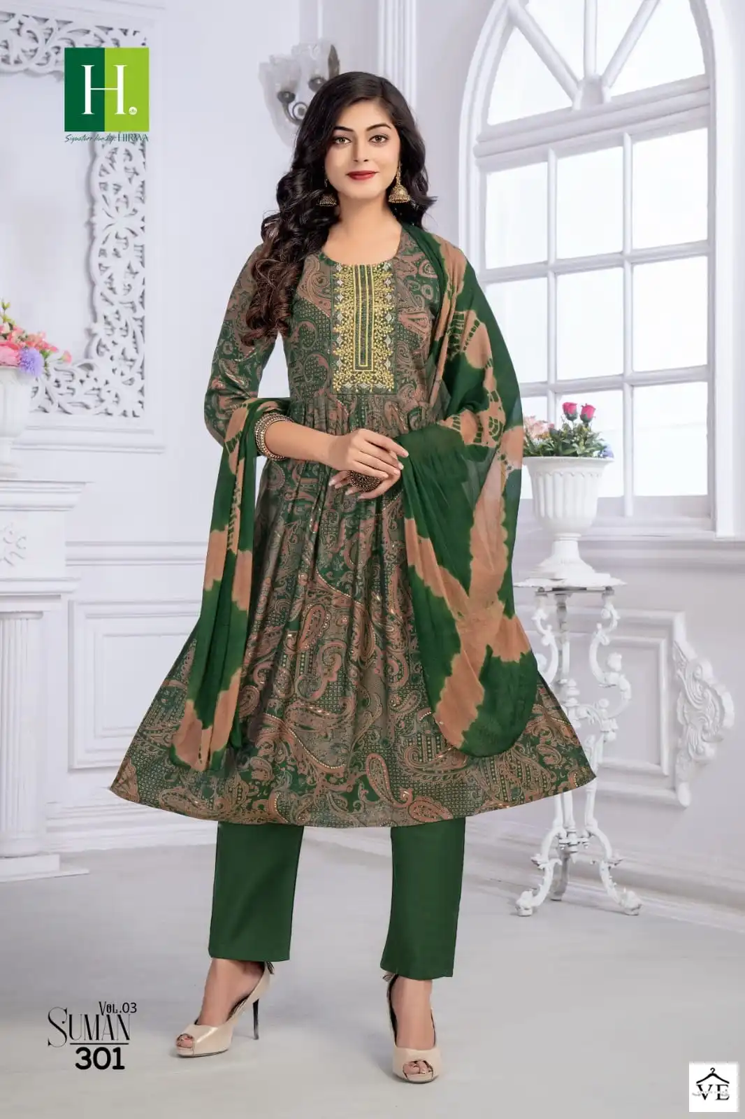 Hirwa Suman Vol 3 Heavy Modal Wholesale Readymade Salwar Suit Catalog — Wholesale Salwar Suits, MPA wholesale from Surat - Gallery Image 3