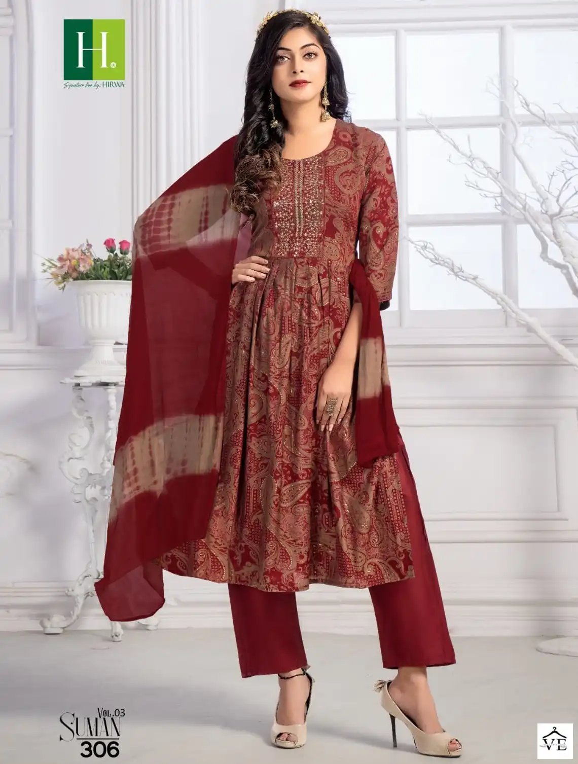 Hirwa Suman Vol 3 Heavy Modal Wholesale Readymade Salwar Suit Catalog — Wholesale Salwar Suits, MPA wholesale from Surat — view 1