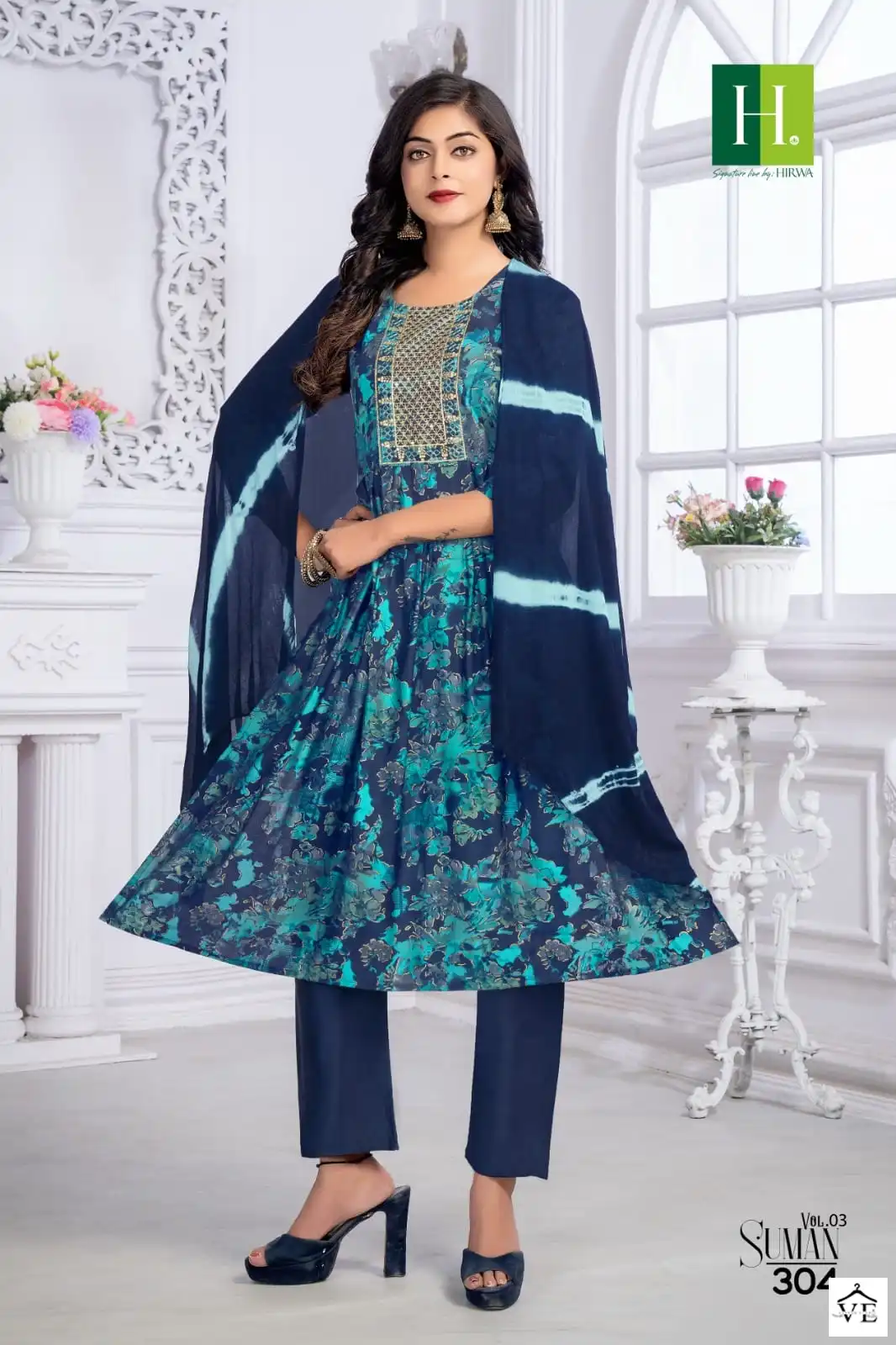 Hirwa Suman Vol 3 Heavy Modal Wholesale Readymade Salwar Suit Catalog — Wholesale Salwar Suits, MPA wholesale from Surat - Gallery Image 8