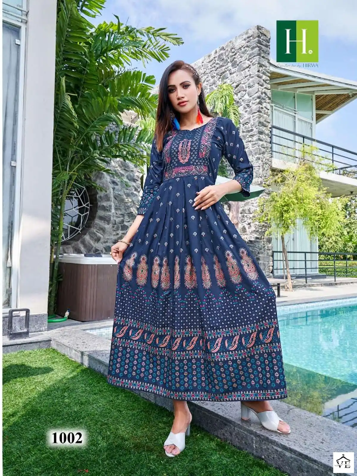 Hirwa Sunflower Vol 5 Rayon Wholesale Designer Fancy Gown Catalog — Wholesale Kurtis, MPA wholesale from Surat — view 3
