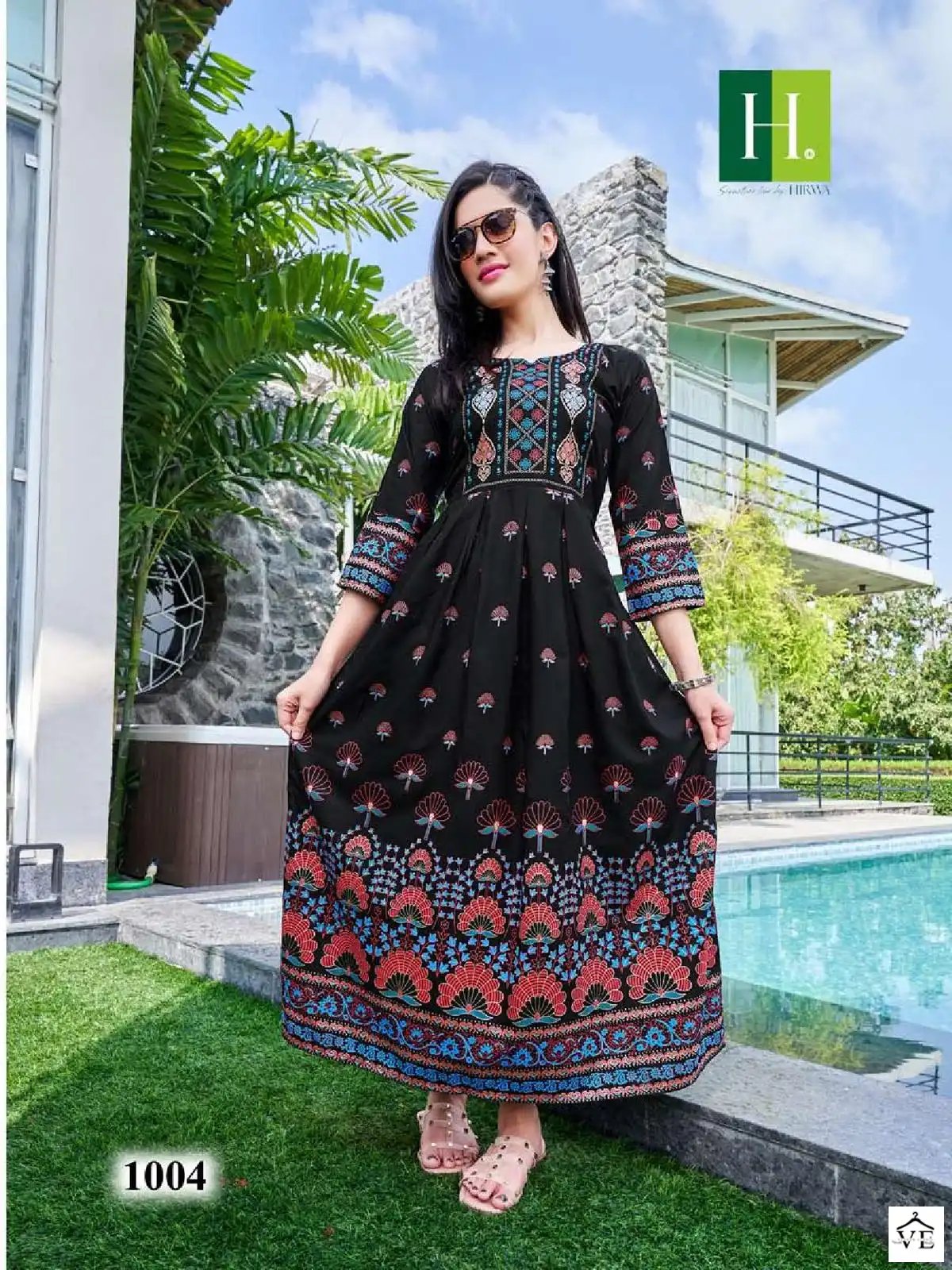 Hirwa Sunflower Vol 5 Rayon Wholesale Designer Fancy Gown Catalog — Wholesale Kurtis, MPA wholesale from Surat — view 4