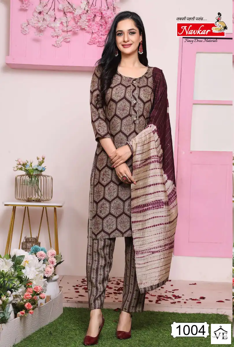 Navkar Susita Rayon Wholesale Readymade Salwar Suit Catalog — Wholesale Salwar Suits, MPA wholesale from Surat — view 3