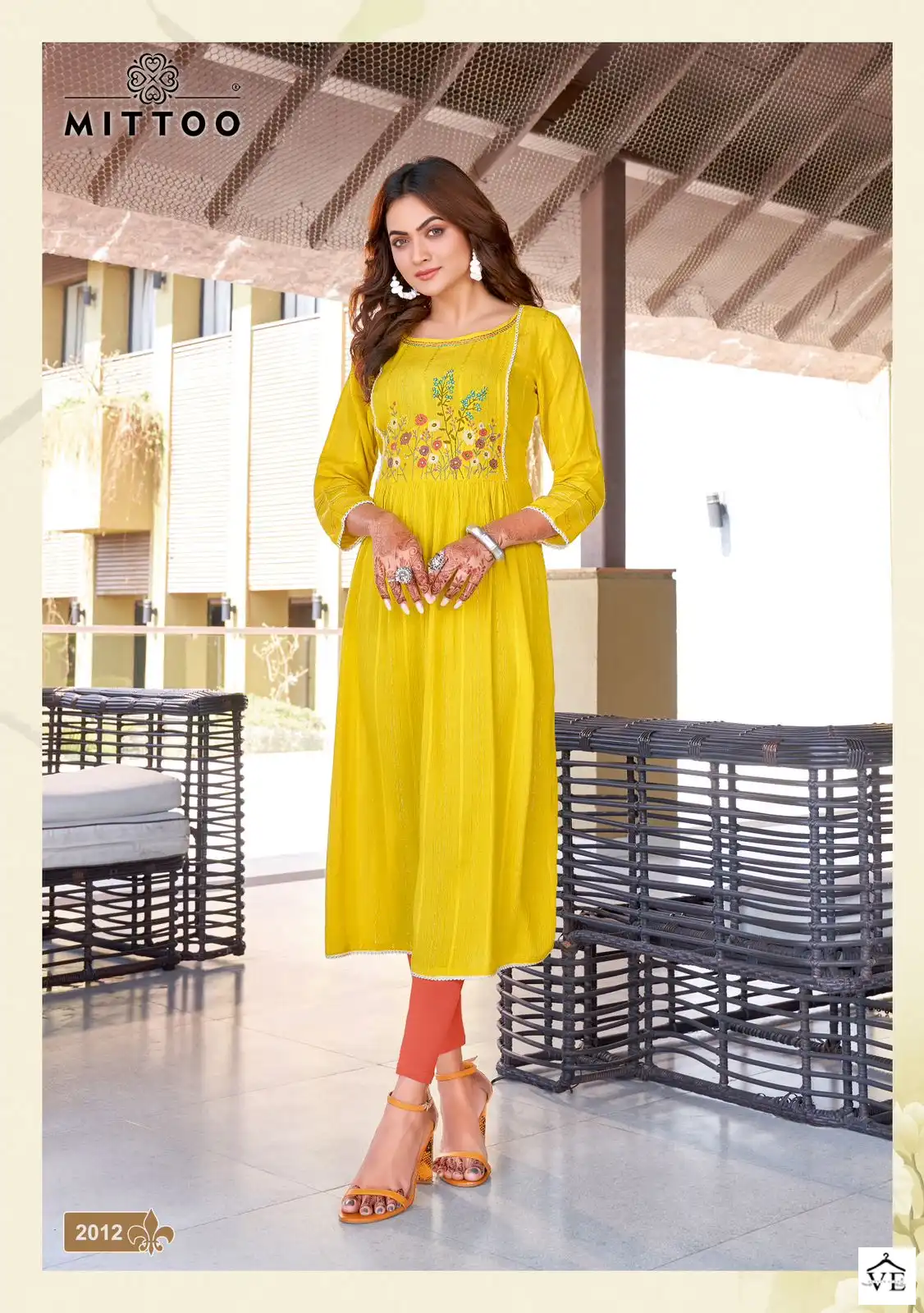 Mittoo Swagat Vol 2 Rayon Wrinkle Lure Wholesale Designer Kurtis Catalog — Wholesale Kurtis, Mittoo wholesale from Surat - Gallery Image 6