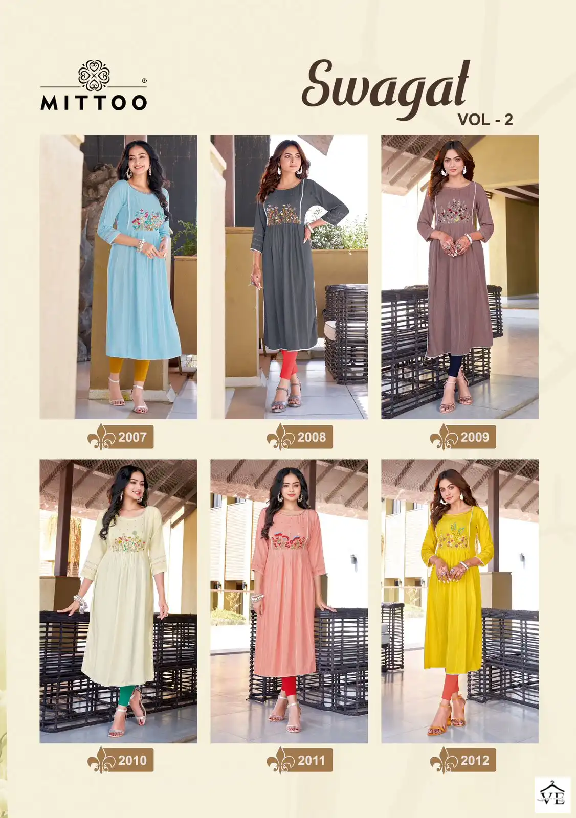 Mittoo Swagat Vol 2 Rayon Wrinkle Lure Wholesale Designer Kurtis Catalog — Wholesale Kurtis, Mittoo wholesale from Surat — view 7