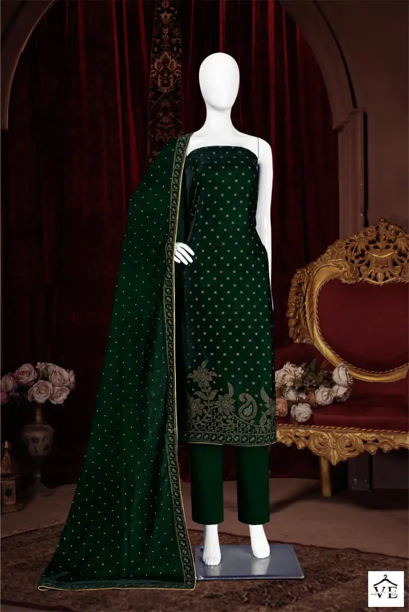 Bipson Swarovski 2284 Pure Viscose Velvet Wholesale Designer Winter Wear Salwar Suit Catalog — Wholesale Salwar Suits, MPA wholesale from Surat - Gallery Image 2