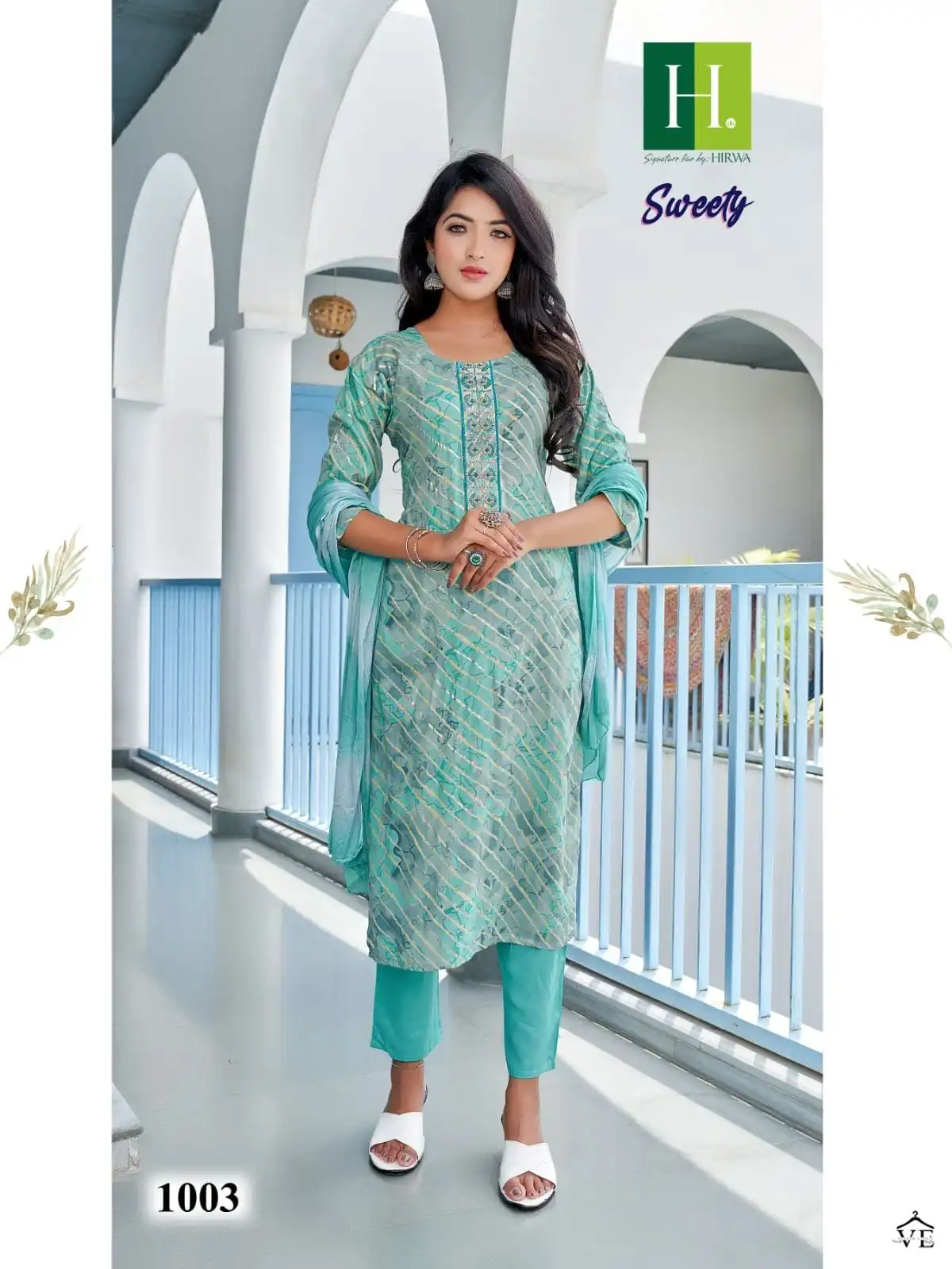 Hirwa Sweety Rayon Wholesale Readymade Salwar Suit Catalog — Wholesale Salwar Suits, MPA wholesale from Surat — view 7