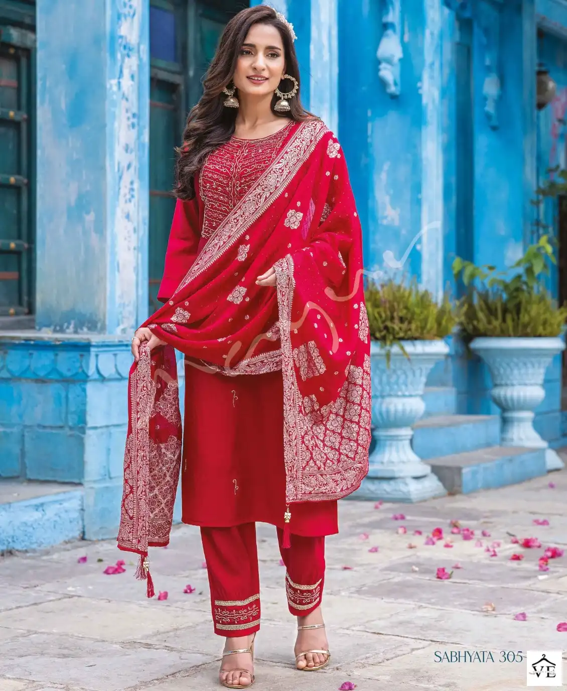 Mayur Sabhyata Vol 3 Viscous Roman Silk Wholesale Designer Readymade Salwar Suit Catalog — Wholesale Salwar Suits, Mayur Dress wholesale from Surat — view 1