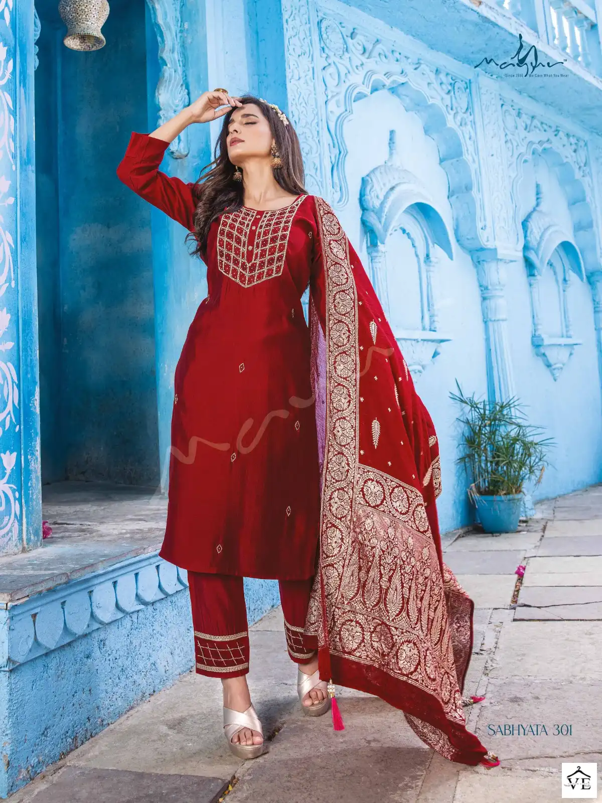 Mayur Sabhyata Vol 3 Viscous Roman Silk Wholesale Designer Readymade Salwar Suit Catalog — Wholesale Salwar Suits, Mayur Dress wholesale from Surat - Gallery Image 4