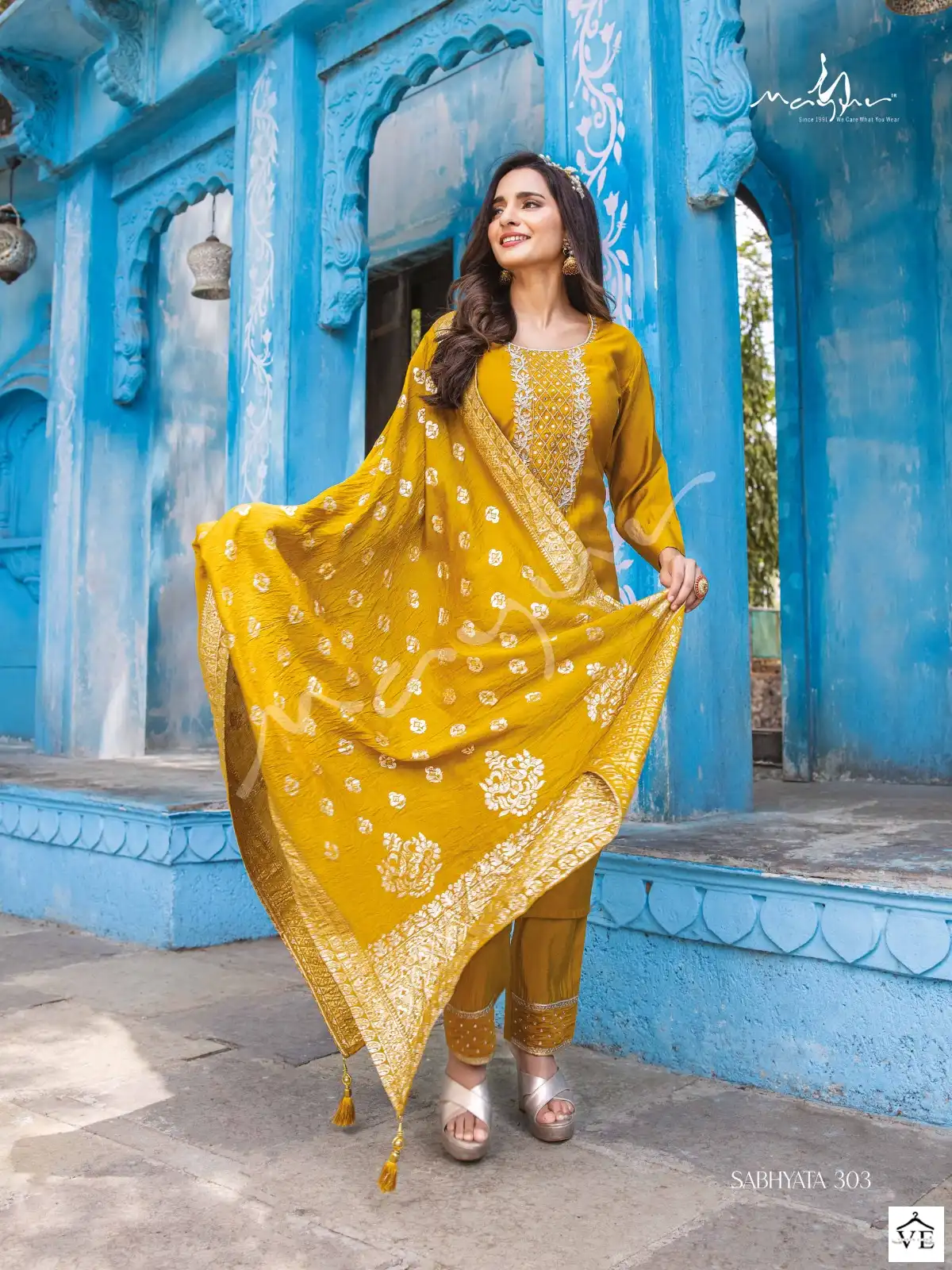 Mayur Sabhyata Vol 3 Viscous Roman Silk Wholesale Designer Readymade Salwar Suit Catalog — Wholesale Salwar Suits, Mayur Dress wholesale from Surat - Gallery Image 6
