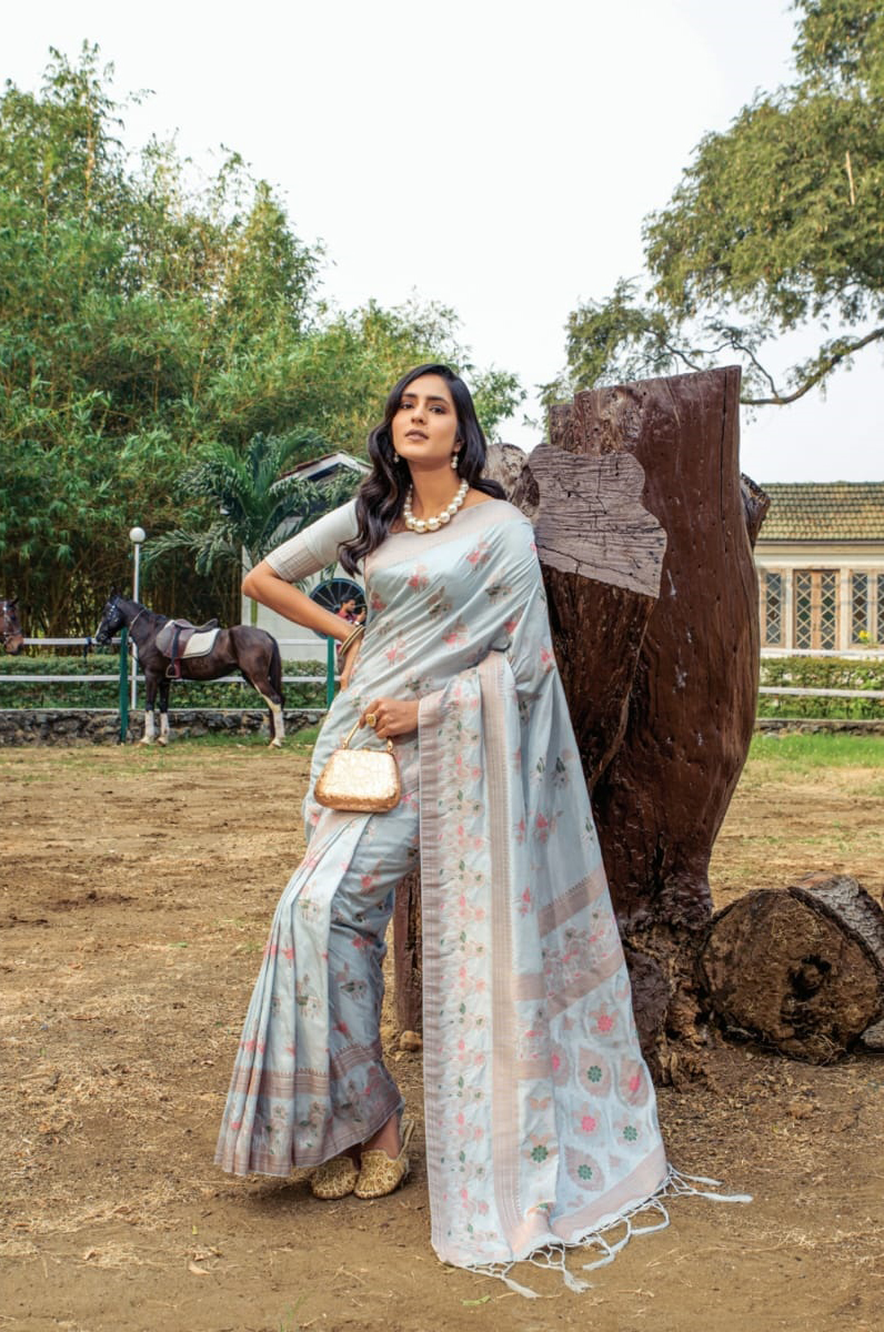 Kira Sangria Banarasi Silk Wholesale Fancy Sarees Catalog — Wholesale Sarees, MPA wholesale from Surat - Gallery Image 2