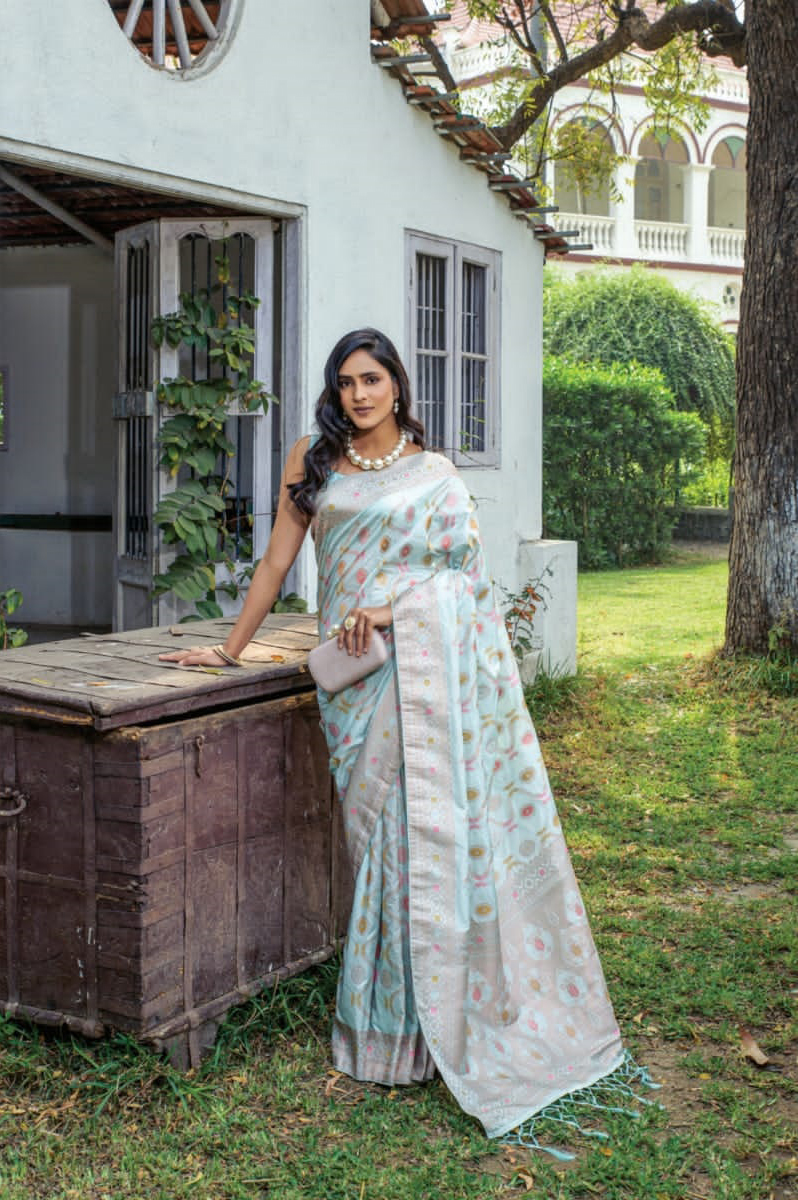 Kira Sangria Banarasi Silk Wholesale Fancy Sarees Catalog — Wholesale Sarees, MPA wholesale from Surat - Gallery Image 4