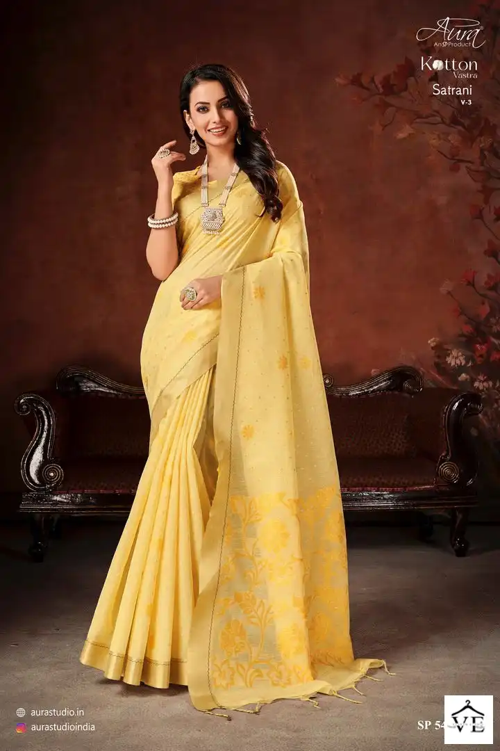 Aura Satrani Vol 3 Cotton Wholesale Fancy Sarees Catalog — Wholesale Sarees, MPA wholesale from Surat - Gallery Image 3