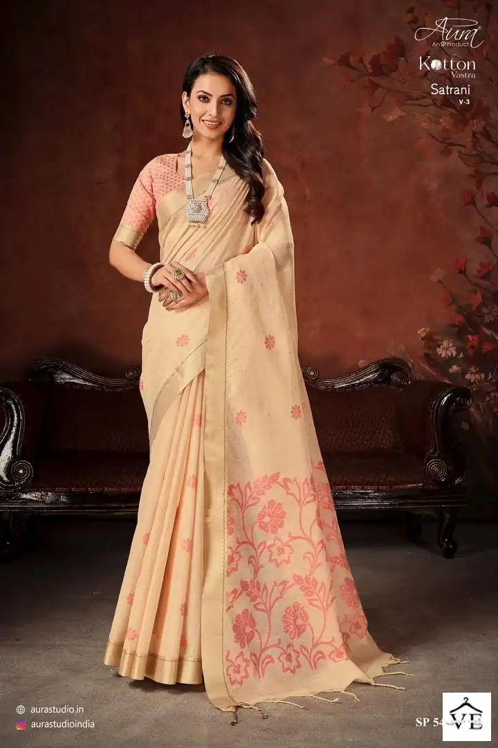 Aura Satrani Vol 3 Cotton Wholesale Fancy Sarees Catalog — Wholesale Sarees, MPA wholesale from Surat - Gallery Image 4