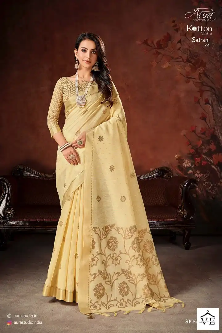 Aura Satrani Vol 3 Cotton Wholesale Fancy Sarees Catalog — Wholesale Sarees, MPA wholesale from Surat - Gallery Image 6