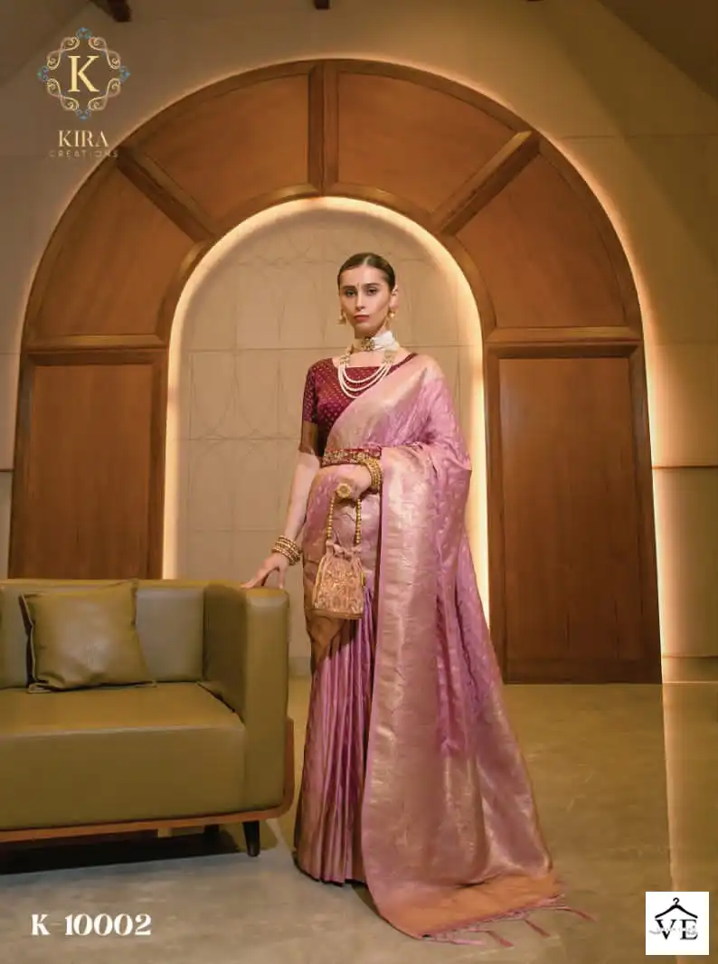 Kira Scarlet Viscose Satin Wholesale Saree Catalog — Wholesale Sarees, MPA wholesale from Surat - Gallery Image 4