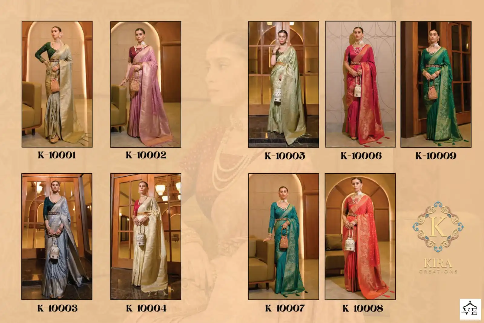 Kira Scarlet Viscose Satin Wholesale Saree Catalog — Wholesale Sarees, MPA wholesale from Surat — view 10