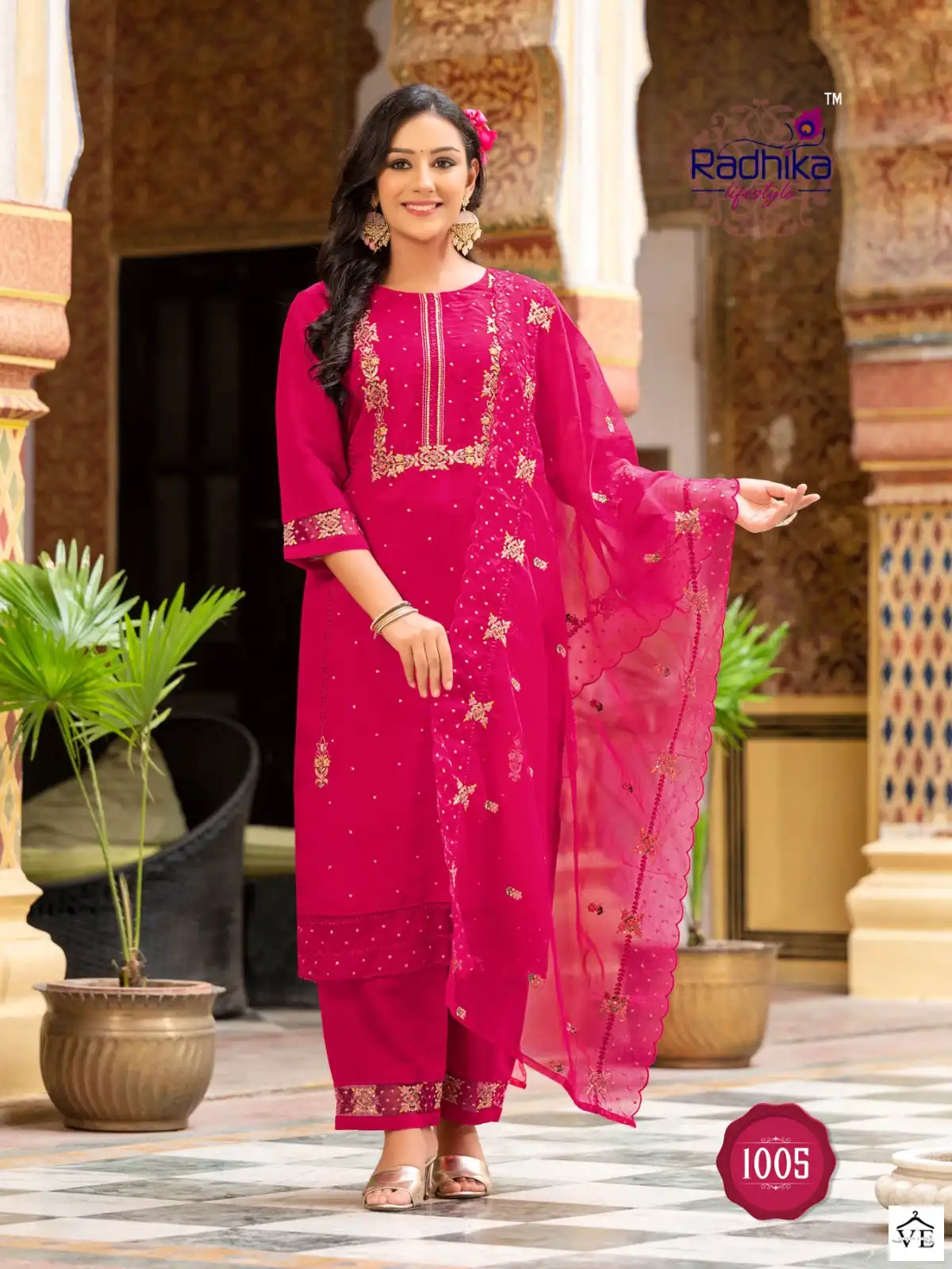 Radhika Lifestyle Sehnaz Vol 1 Pure Roman Silk Wholesale Readymade Salwar Suit Catalog — Wholesale Salwar Suits, MPA wholesale from Surat - Gallery Image 2