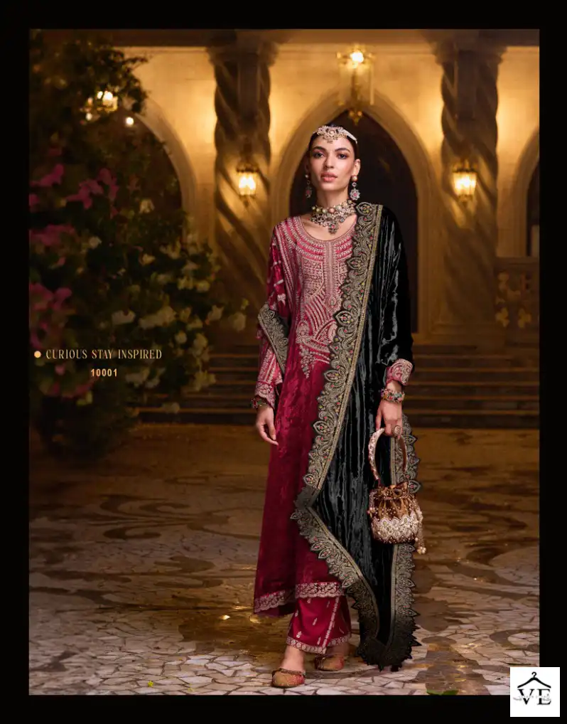 Rangati Shokhh-E-Noor Viscose Velvet Wholesale Winter Wear Designer Suits Catalog — Wholesale Salwar Suits, MPA wholesale from Surat - Gallery Image 4