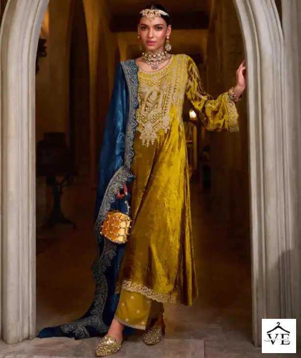 Rangati Shokhh-E-Noor Viscose Velvet Wholesale Winter Wear Designer Suits Catalog — Wholesale Salwar Suits, MPA wholesale from Surat — view 1