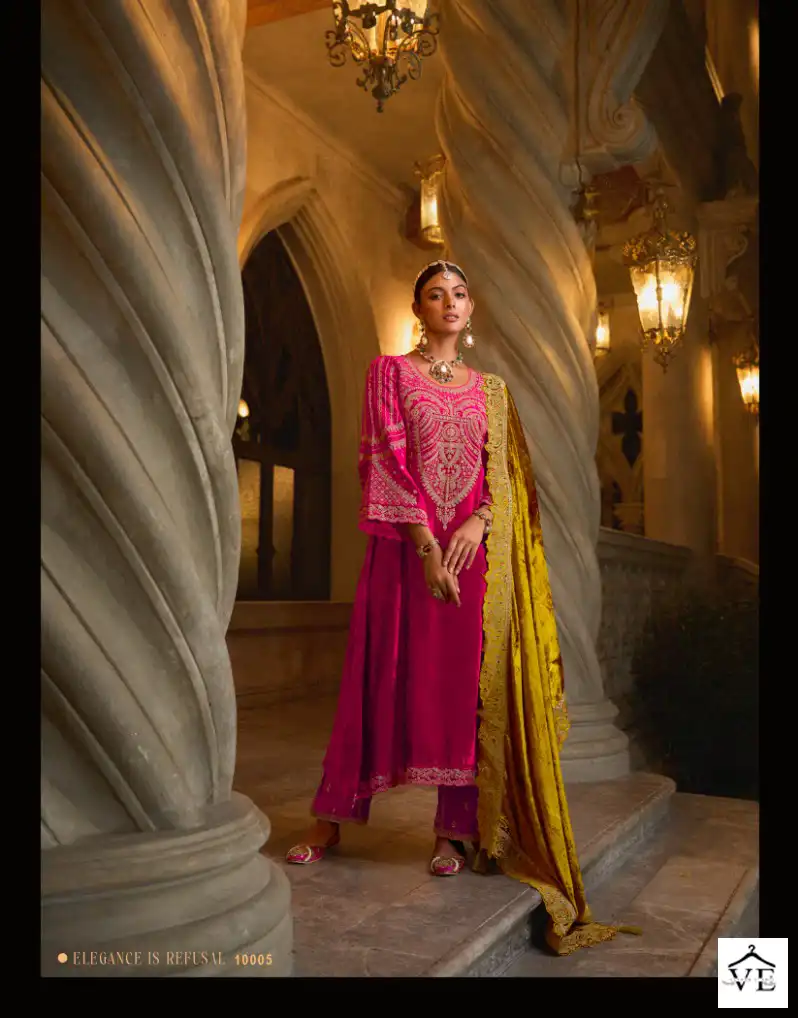 Rangati Shokhh-E-Noor Viscose Velvet Wholesale Winter Wear Designer Suits Catalog — Wholesale Salwar Suits, MPA wholesale from Surat - Gallery Image 7
