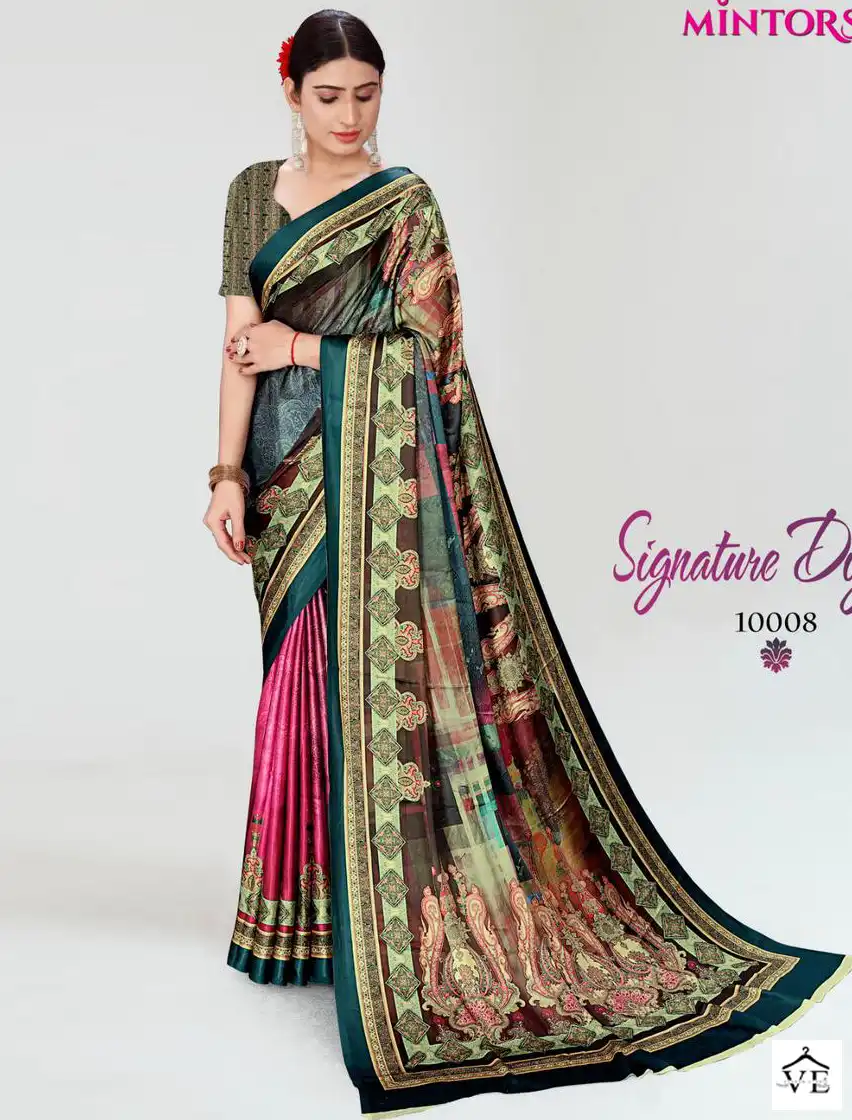 Mintorsi Signature Digital Japan Satin Wholesale Fancy Sarees Catalog — Wholesale Sarees, MPA wholesale from Surat — view 1
