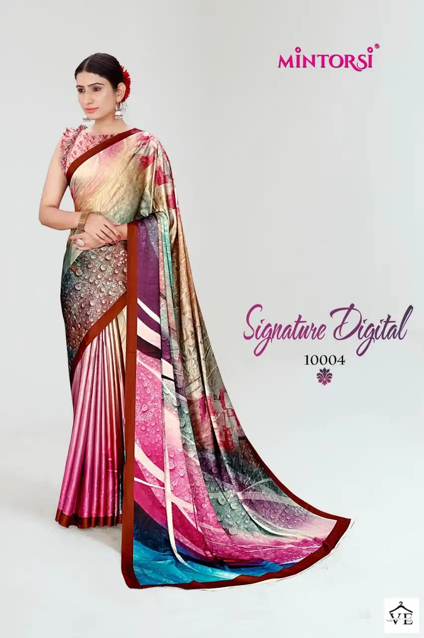 Mintorsi Signature Digital Japan Satin Wholesale Fancy Sarees Catalog — Wholesale Sarees, MPA wholesale from Surat - Gallery Image 6