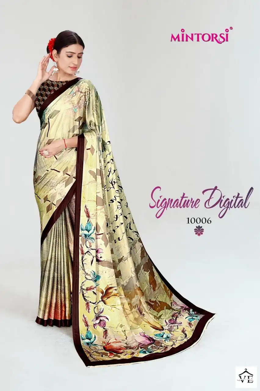 Mintorsi Signature Digital Japan Satin Wholesale Fancy Sarees Catalog — Wholesale Sarees, MPA wholesale from Surat - Gallery Image 8