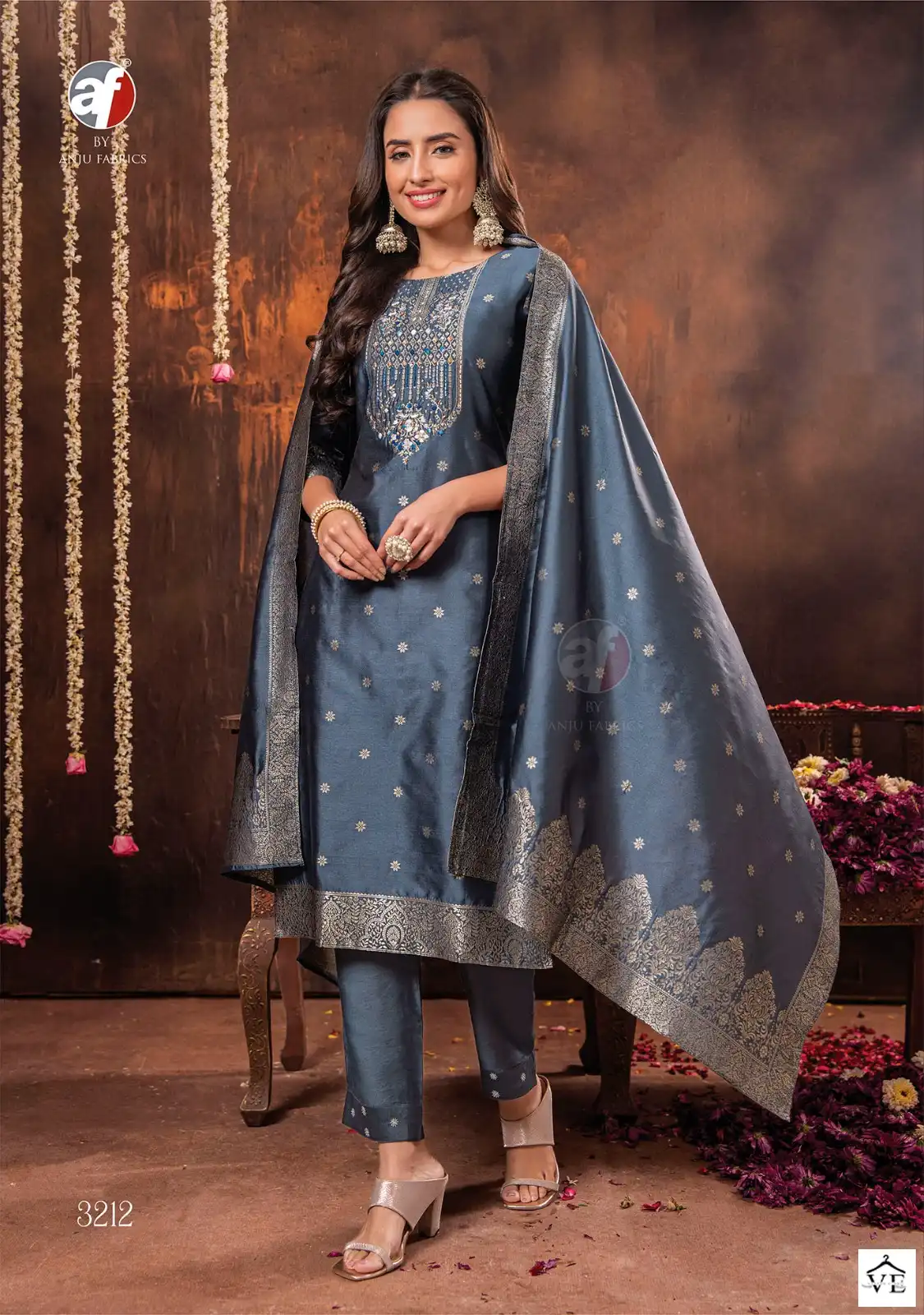 Anju Fabrics Silk Affair Vol 2 Jacquard Banarsi Silk Wholesale Designer Readymade Salwar Suit Catalog — Wholesale Salwar Suits, MPA wholesale from Surat - Gallery Image 4