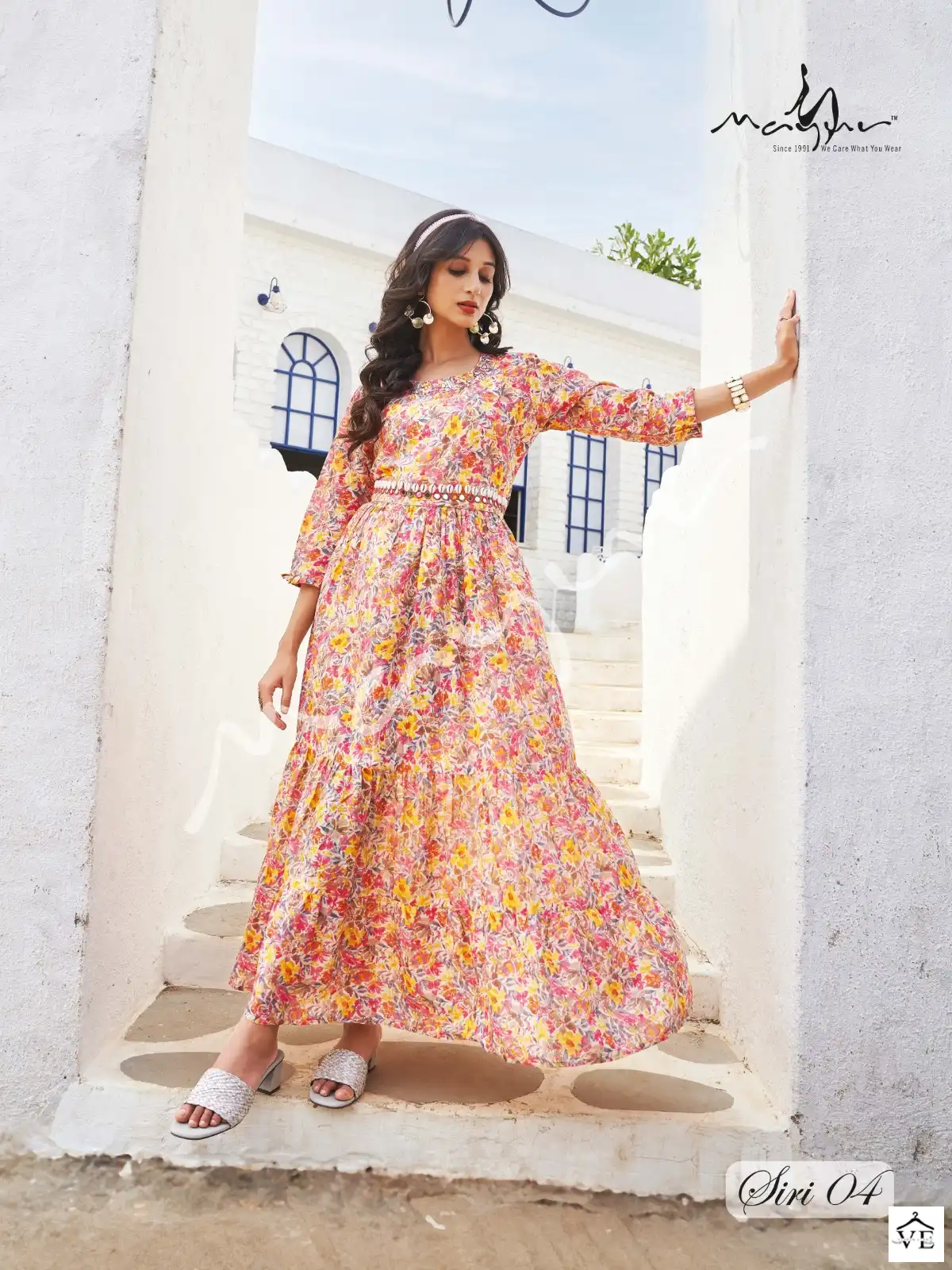 Vardan Ethnic Siri Heavy Mul Wholesale Long Gowns Catalog — Wholesale Kurtis, MPA wholesale from Surat - Gallery Image 2