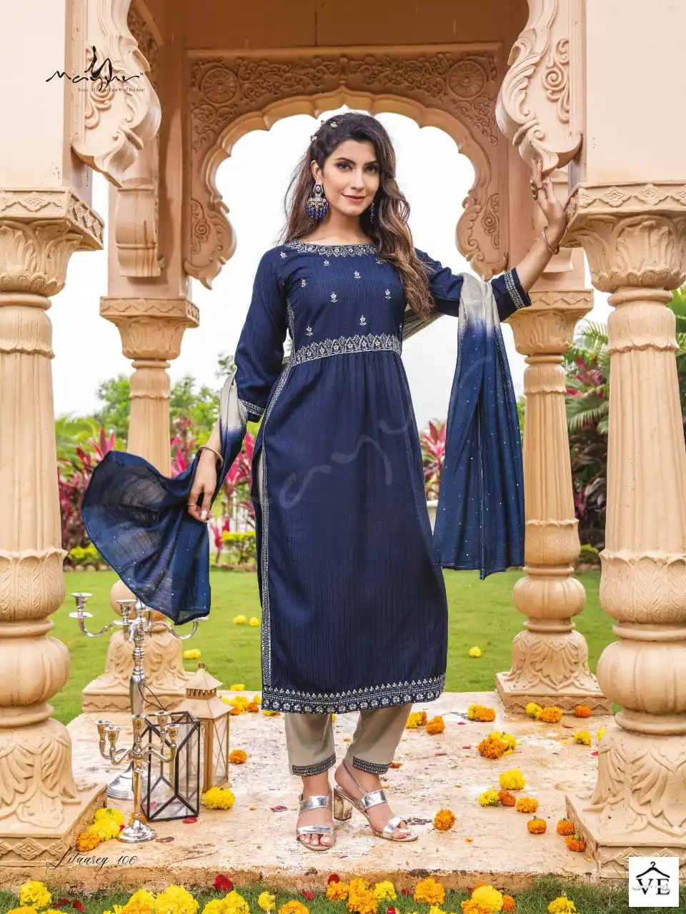 Mayur Sitaarey Marble Rayon Wholesale Readymade Salwar Suit Catalog — Wholesale Salwar Suits, Mayur Dress wholesale from Surat - Gallery Image 2